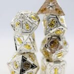 7 Die Set:  Crossed Swords: Holy Sword – Metal RPG Dice Set