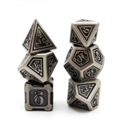 7 Die Set: Alchemist Metals: Iron - Metal RPG Dice Set