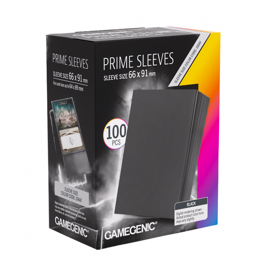 DP: Black Prime Sleeves 66x91 (100)